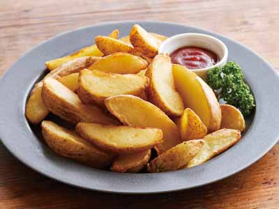 レンジで簡単 十勝めむろ皮付きフライポテト写真