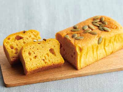 有機かぼちゃのパウンドケーキ写真