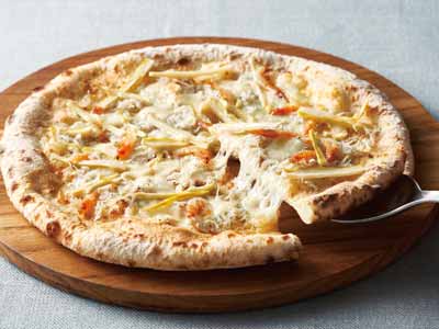 しらす&桜えびと国産たけのこピザ写真