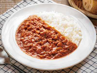 れんこん入りキーマカレー(千葉県産有機れんこん使用)写真