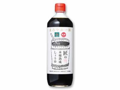 まろやか一滴 匠の木桶熟成醤油(契約栽培大豆使用)・600ML写真