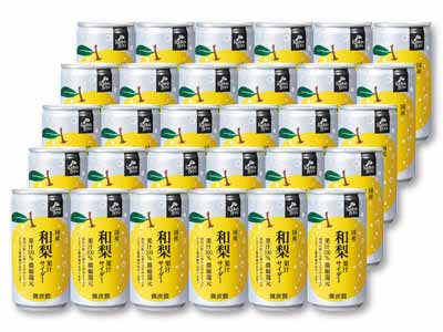 箱売・国産和梨果汁100％サイダー写真