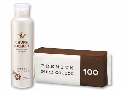 ちゅらなちゅら　角質落としスパローション150ML（プレミアムピュアコットン付）写真