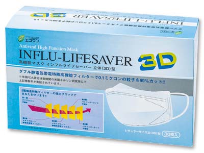 インフルライフセーバー立体(3D)型 レギュラーサイズ写真
