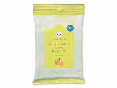 ナチュラムーン オーガニックコットン アロマボディーシート シトラスの香り写真