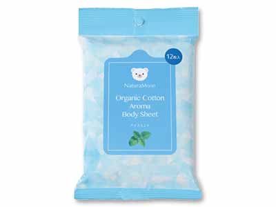 ナチュラムーン　オーガニックコットン　アロマボディーシート　アイスミント写真