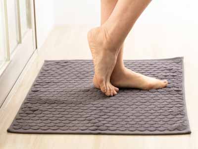 今治タオルバスマット　チャコール写真