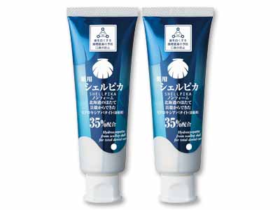 徳用薬用ハミガキシェルピカ　ノンフォームＭ　80G2本組写真