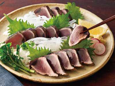 徳用・土佐近海一本釣り藁焼き鰹タタキ写真