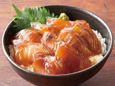 日本海産まだい漬け丼写真