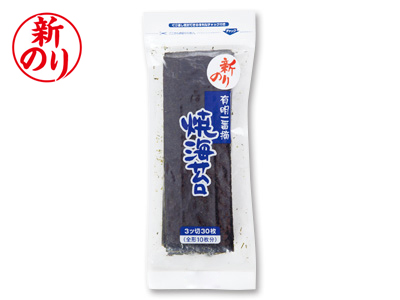 新のり・成清さんの有明一番摘み　3つ切り焼海苔写真