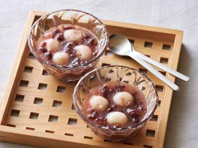 芽吹き屋の冷やししるこ・もち入り（食べきりパック）写真