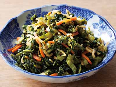 山形特産野菜 青菜がピリッと辛いおみ漬写真