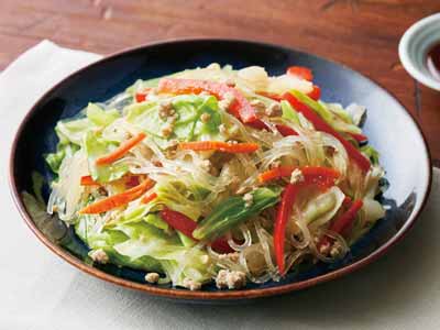 野菜をくわえて　塩チャプチェの素写真