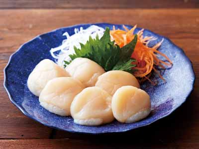北海道産ほたて貝柱(生食用)写真