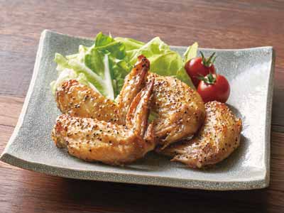 国産若鶏の手羽先 黒胡椒焼き写真