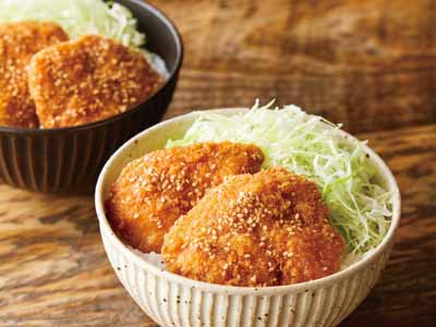 悠然どり ごま味噌チキンカツ丼の具写真