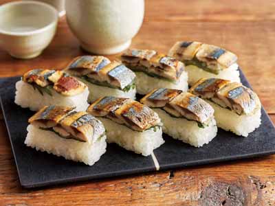 北海道産焼きさんま棒寿司(ノーカット)写真