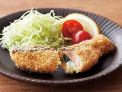 あたためるだけ北海道産鮭フライ(チーズ&ほうれん草)写真