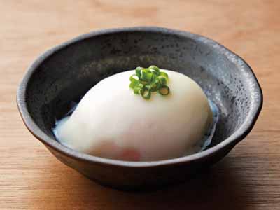 北アルプスの天然温泉で作った温泉たまご(平飼卵使用)写真