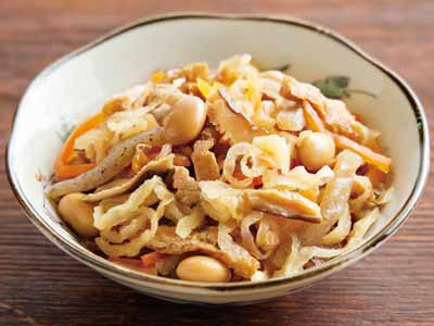 6種具材の切り干し大根の煮物写真