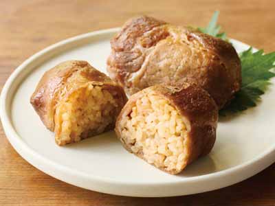 北海道産豚肉の甘辛肉巻きおにぎり写真