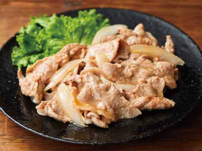 豚丼や卵とじに　まろやか醤油だれの味付け豚肉写真