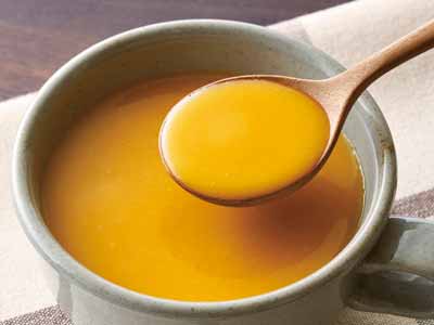 北海道産かぼちゃの濃厚パンプキンスープ写真