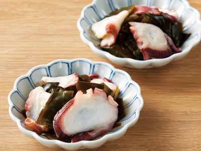 鹿児島県産わかめとたこの酢の物写真