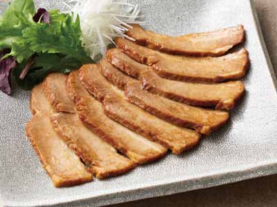 肉屋自慢の特製だれ焼豚(スライス)写真