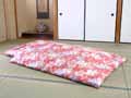 仕立て直し　わた敷布団　柄おまかせ　ダブル　赤系