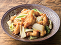 ミニ白菜がおすすめ　野菜をくわえて　阿波すだち鶏唐揚げと野菜の甘酢あん