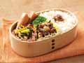自然解凍のお弁当おかず（ひじき・小松菜）
