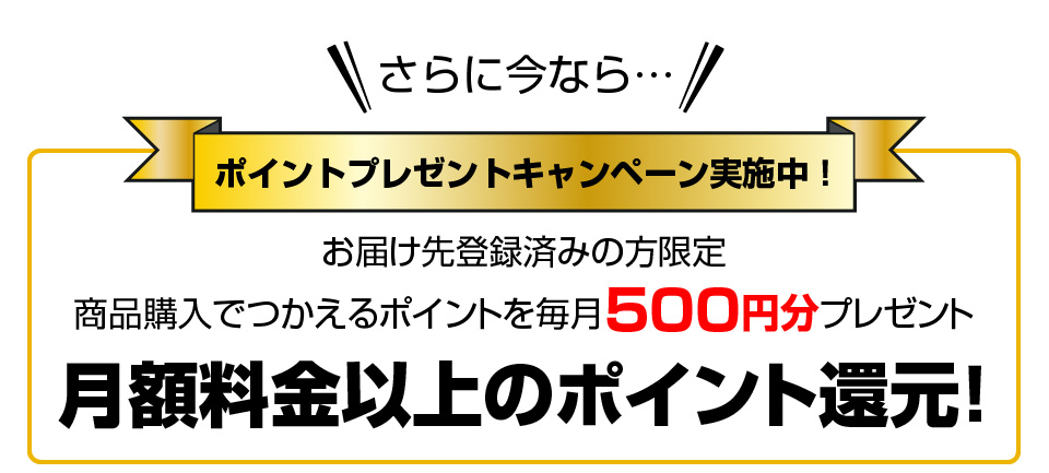 月額利用料が実質0円!
